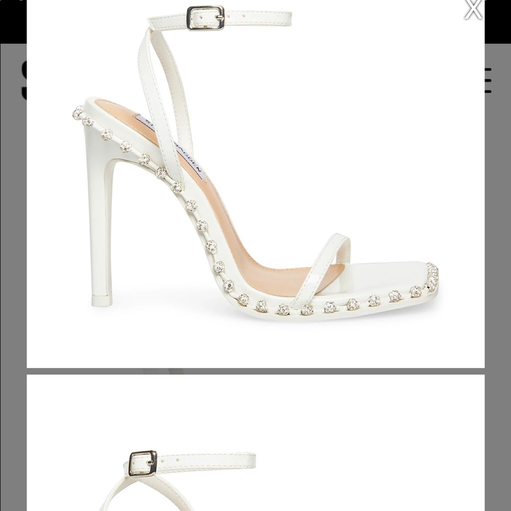 NWOT Steve Madden white Zelle heels